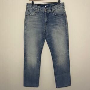 NEW 7 For All Mankind Slimmy Straight Leg Jeans Mens Premium Denim - Size 31x30